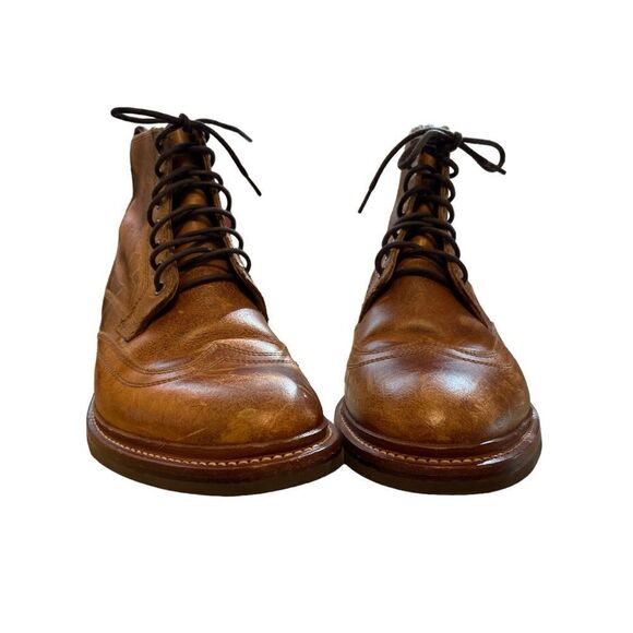 Oliver Sweeney Bruce Boots In Waxy Brown Leather Size 8.5 - Picture 3 of 7